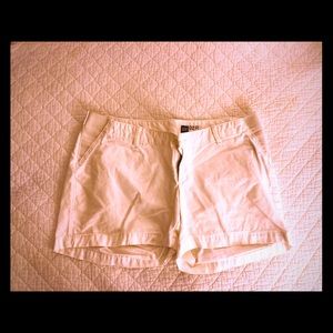 White maternity shorts